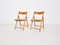 Beech and Rush Folding Chairs, 1960s, Set of 2 1