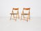 Beech and Rush Folding Chairs, 1960s, Set of 2, Image 1