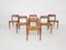 Danish Model 75 Papercord Dining Chairs by Niels Otto Møller for J.l Moller, 1950s, Set of 6, Image 1