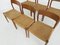 Danish Model 75 Papercord Dining Chairs by Niels Otto Møller for J.l Moller, 1950s, Set of 6, Image 6