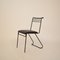 Italian Metal and Leather Dining Chair, 1980s, Image 1