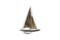 Brass Racing Sailboat Sculpture from Curtis Jere, 1990s 1