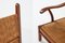 Oak and Straw Armchairs from Bas Van Pelt, 1940s, Set of 3, Image 4