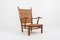 Oak and Straw Armchairs from Bas Van Pelt, 1940s, Set of 3, Image 1
