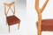 Silla de comedor de roble y cuero, años 70, Imagen 5