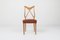 Silla de comedor de roble y cuero, años 70, Imagen 1