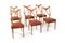 Silla de comedor de roble y cuero, años 70, Imagen 3