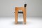 Postmodern Leather and Wood Sculptural Dining Chair by Arco, 1980s 4