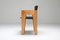 Postmodern Leather and Wood Sculptural Dining Chair by Arco, 1980s, Image 4