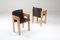 Postmodern Leather and Wood Sculptural Dining Chair by Arco, 1980s, Image 1