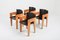 Postmodern Leather and Wood Sculptural Dining Chair by Arco, 1980s 3