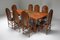 Adjustable Rattan Rectangular Dining Table, 1970s 4