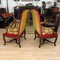 Barocke Vintage Armlehnstühle mit bestickten Bezügen, 2er Set 5
