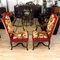 Vintage Baroque Style Embroidered Armchairs, Set of 2, Image 4