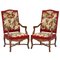 Fauteuils Style Baroque Vintage Brodés, Set de 2 1