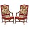 Vintage Baroque Style Embroidered Armchairs, Set of 2 1