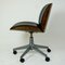 Mid-Century Italian Black Leather and Oak Desk Chair by Ico Luisa Parisi for MIM, 1960s 10