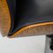 Silla de escritorio italiana Mid-Century de roble y cuero negro de Ico Luisa Parisi para MIM, años 60, Imagen 5