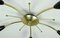 Mid-Century Sputnik Deckenlampe aus Messing & Kunststoff von Stilnovo, 1950er 2