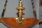 Lámpara de araña antigua de bronce dorado y alabastro, Imagen 4