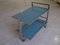 Chrome and Turquoise Glass Trolley, 1980s 7