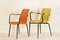 Sedie da bar gialle e arancioni, Italia, anni '50, set di 2, Immagine 1