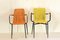 Sedie da bar gialle e arancioni, Italia, anni '50, set di 2, Immagine 2