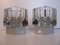 Vintage Aluminum and Glass Wall Lamps from Peill & Putzler, 1970s, Set of 2 1