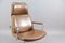 Vintage Brown Leather JK 9451 Swivel Chair by Jørgen Kastholm for Kill International 8