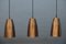 Mid-Century Copper Church Ceiling Lamps, Set of 3 6