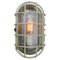 Mid-Century Industrial Gray Metal and Clear Glass Sconce 3