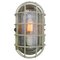 Mid-Century Industrial Gray Metal and Clear Glass Sconce, Image 3