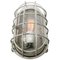 Mid-Century Industrial Gray Metal and Clear Glass Sconce 4