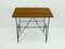 Mid-Century Metal and Teak Side Table, Image 1