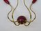Applique Borgogna in ottone e bachelite, Italia, anni '50, Immagine 8