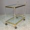 Italienischer Vintage Servierwagen aus Messing, Plexiglas & Glas 3