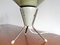 Lámpara de mesa Mid-Century de vidrio y metal con trípode, años 60, Imagen 2