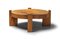 Tavolino da caffè rotondo in quercia massiccia, anni '60, Immagine 1