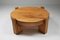 Solid Oak Round Coffee Table, 1960s, Image 2