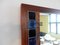 Vintage Danish Rosewood and Blue Tiled Mirror 2