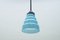 German Light Blue Opaline Glass Ceiling Lamp from Stellax, 1930s 9