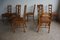 Antique French Bistro Chairs, Set of 9 7
