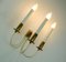 Mid-Century Kino Wandlampe aus Messing & Metall 3