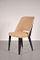 Mid Century Dining Chairs on Black Wooden Base With Beige & Black Vinyl Upholstery from Polonio, Set of 4 3