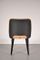Mid Century Esszimmerstühle auf schwarzem Holzgestell mit beigem & schwarzem Vinylbezug von Polonio, 4er Set 6