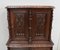 Small Antique Gothic Style Oak Cabinet 7