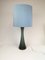 Mid-Century Swedish Opaline Glass and Teak Table Lamp from Bergboms, 1960s 1