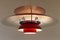 Lampe à Suspension Modèle PH5 Vintage Rouge par Poul Henningsen pour Louis Poulsen, Danemark, années 70 7
