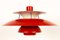 Lampe à Suspension Modèle PH5 Vintage Rouge par Poul Henningsen pour Louis Poulsen, Danemark, années 70 2