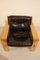 Oak and Black Leather Bonanza Chair by Esko Pajamies for Asko, 1960s 4